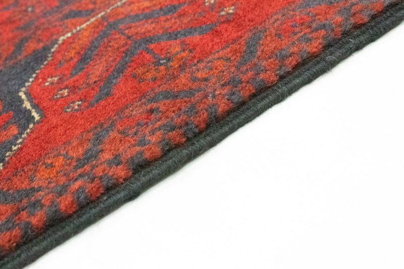 Runner Afghan Rug - Kunduz - 296 x 77 cm - red