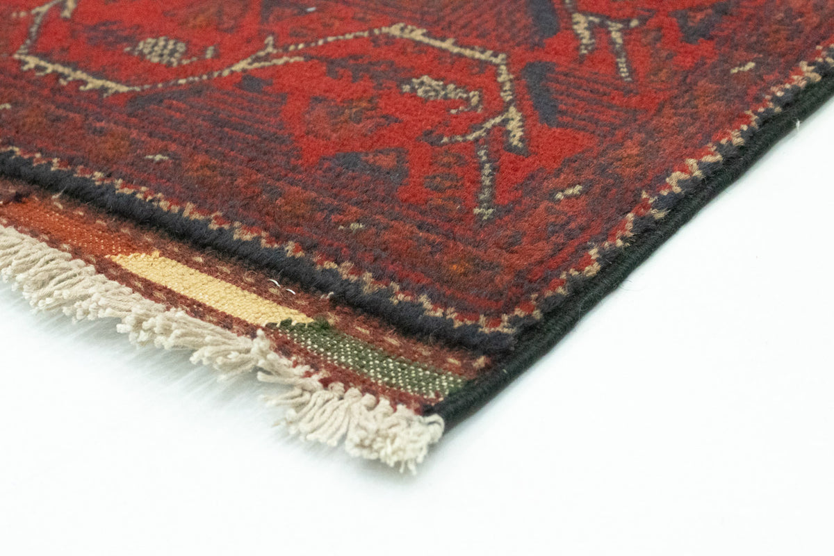 Afghan Rug - Kunduz - 123 x 75 cm - dark red