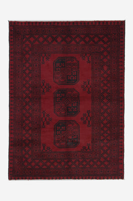 Afghan Rug - Filpa - 140 x 100 cm - red