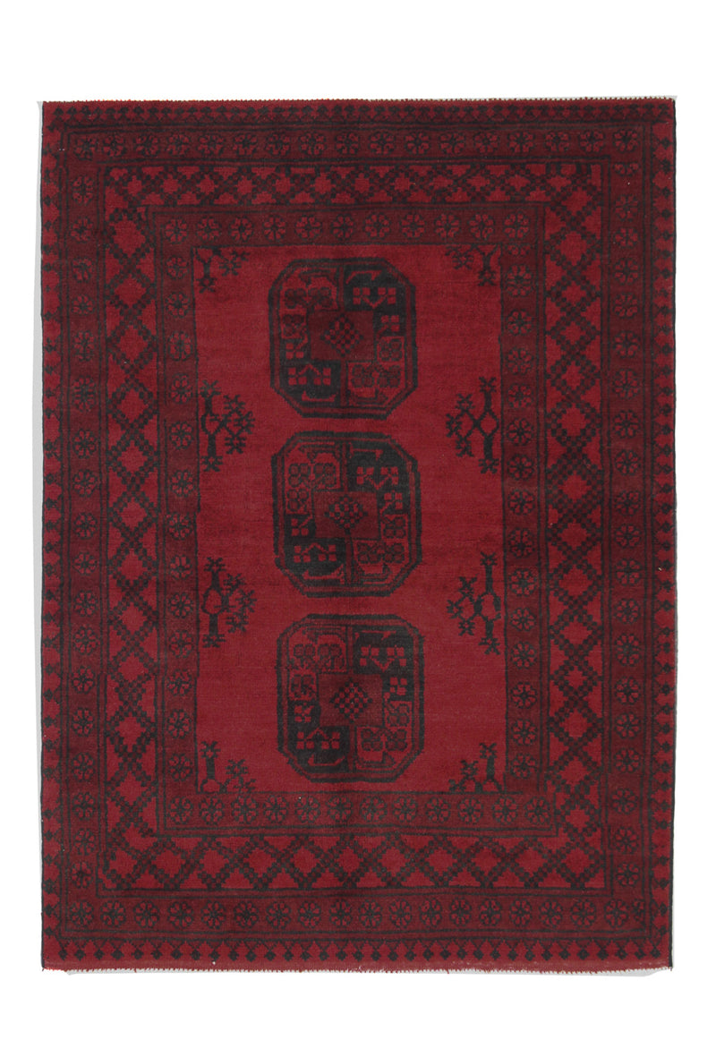Afghan Rug - Filpa - 139 x 102 cm - red