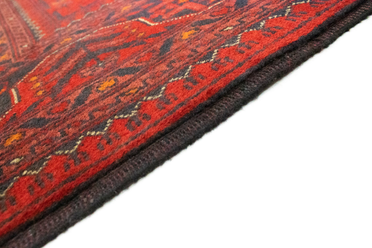 Afghan Rug - Kunduz - 194 x 147 cm - red