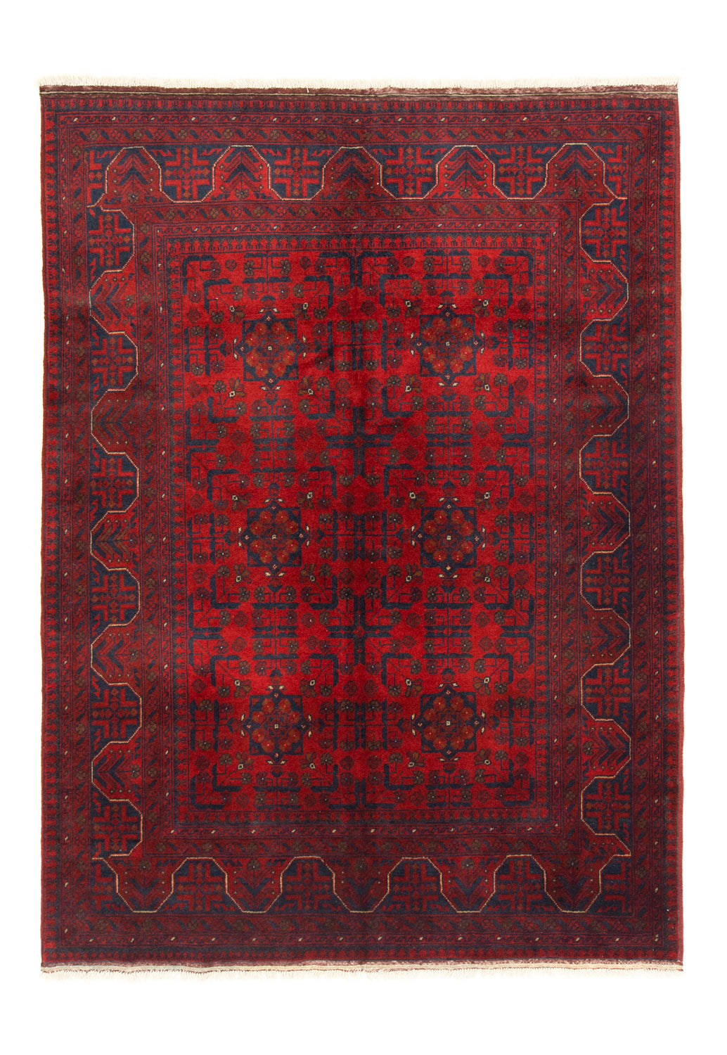 Afghan Rug - Kunduz - 199 x 150 cm - red