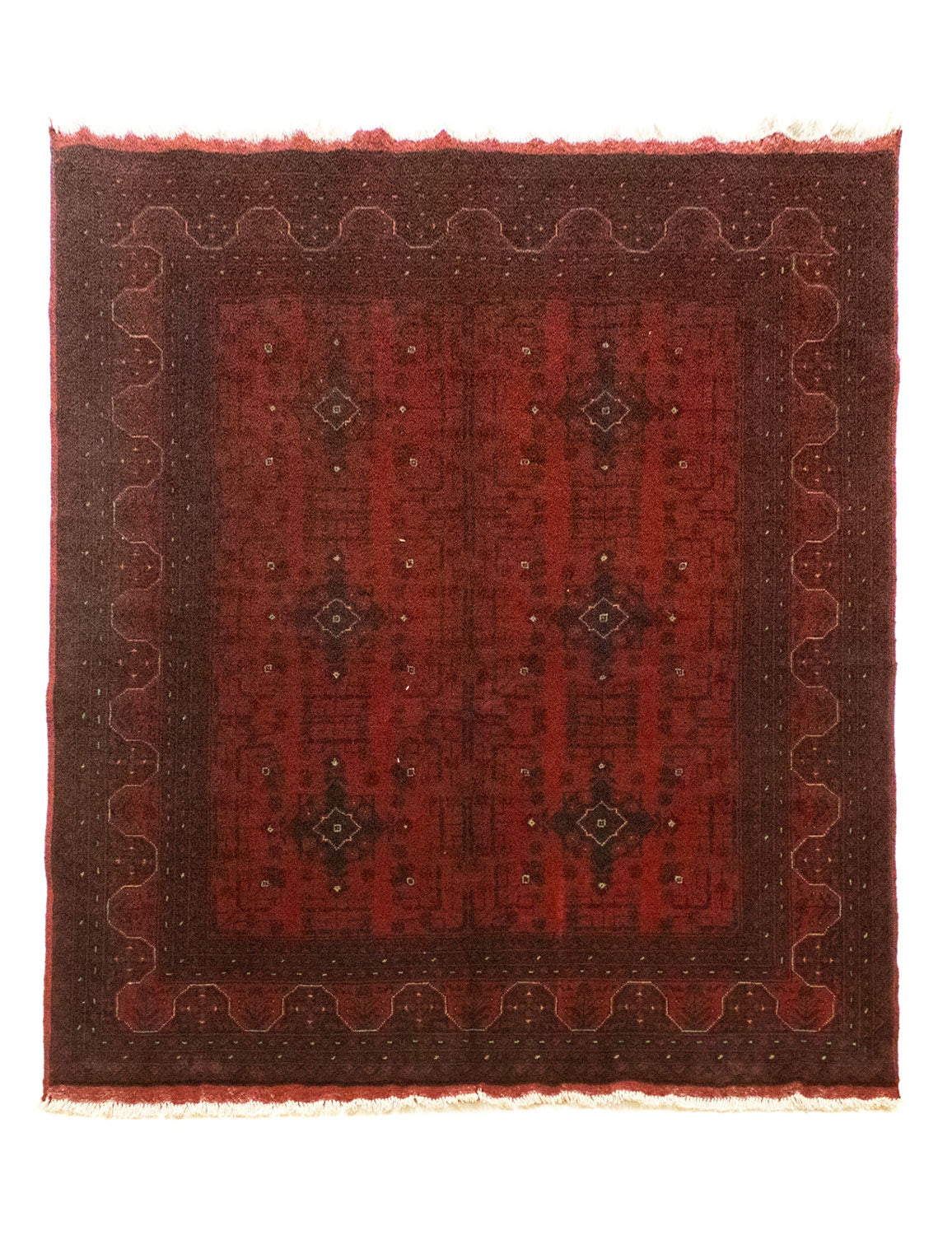 Afghan Rug - Kunduz - 199 x 152 cm - red