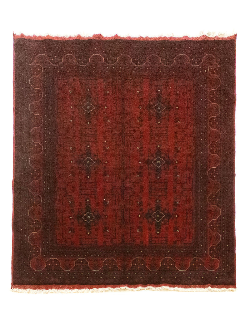 Afghan Rug - Kunduz - 199 x 152 cm - red