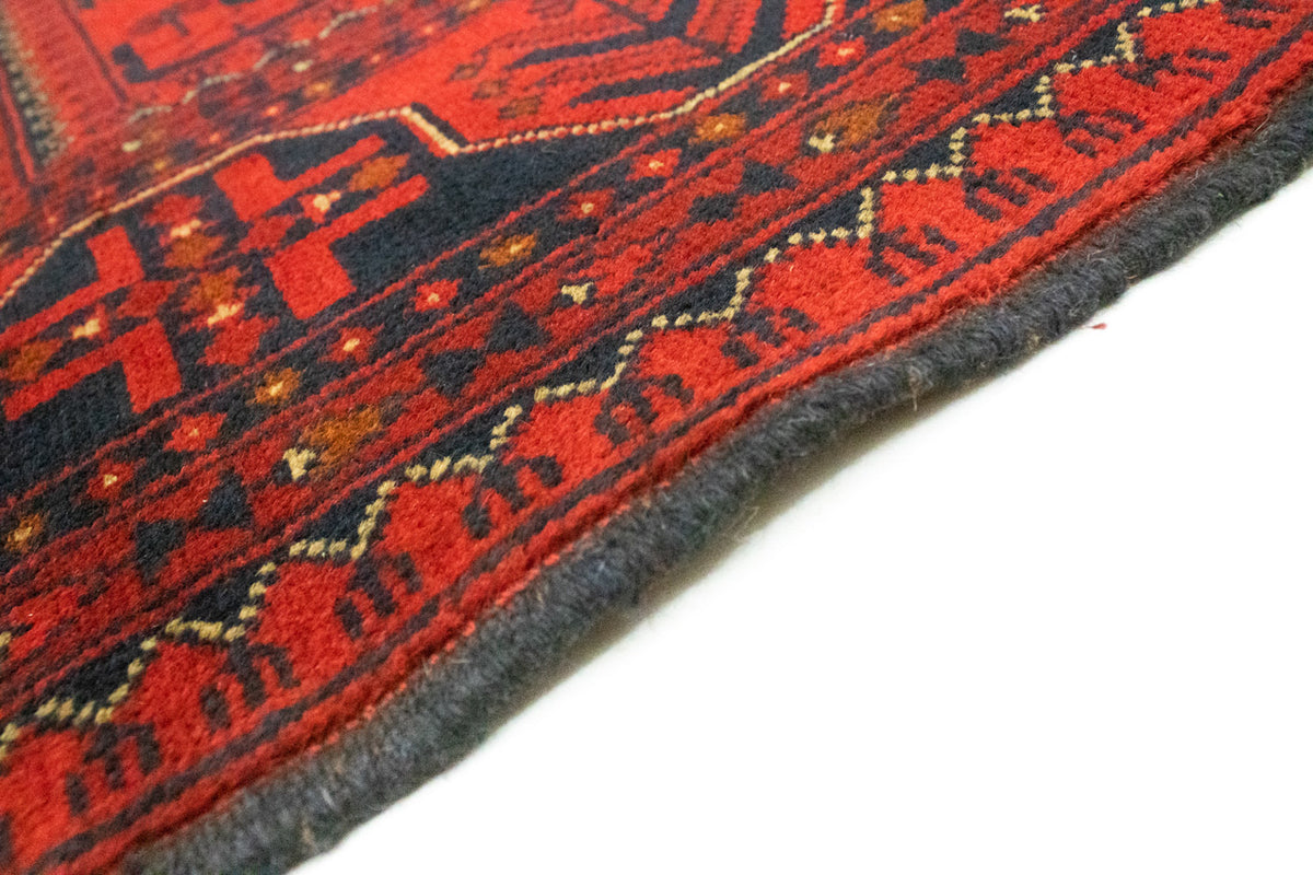 Afghan Rug - Kunduz - 193 x 151 cm - red