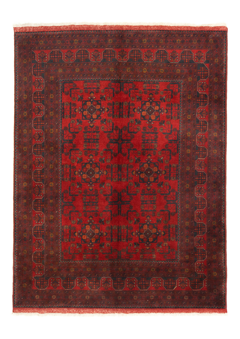 Afghan Rug - Kunduz - 196 x 151 cm - red