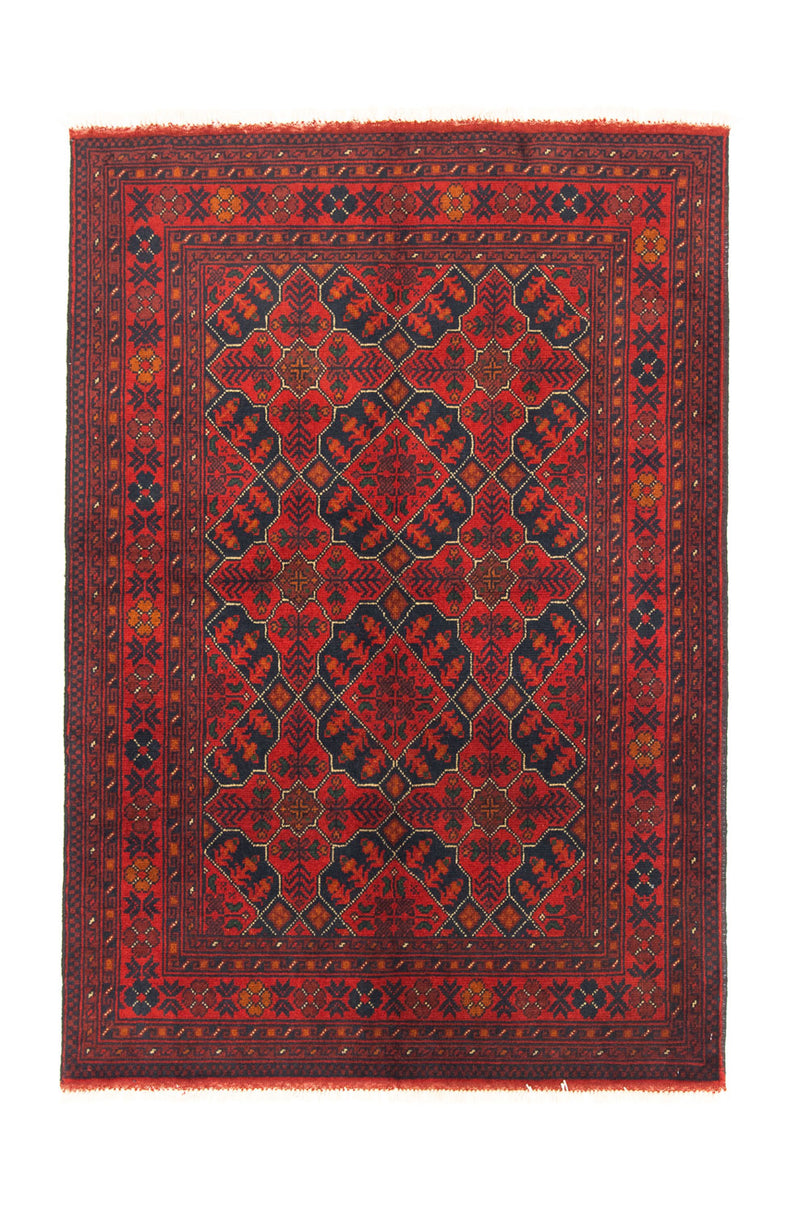 Afghan Rug - Kunduz - 146 x 99 cm - red