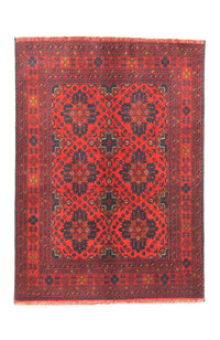 Afghan Rug - Kunduz - 142 x 103 cm - red