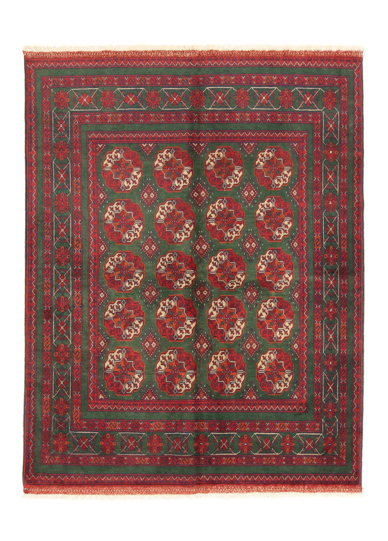 Afghan Rug - Kunduz - 190 x 150 cm - red