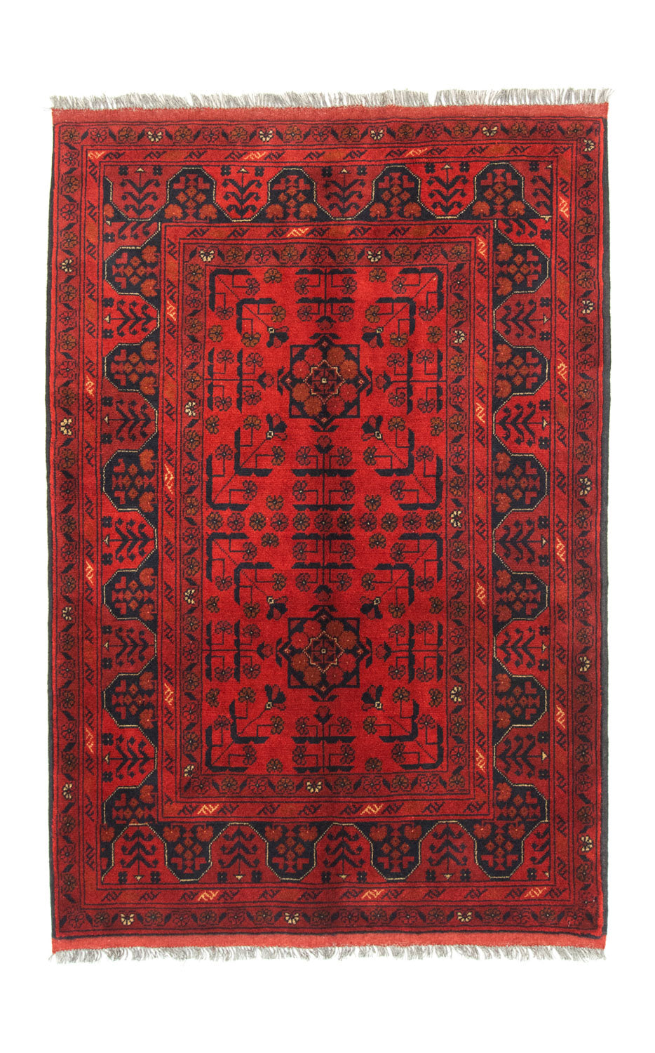 Afghan Rug - Kunduz - 156 x 105 cm - red
