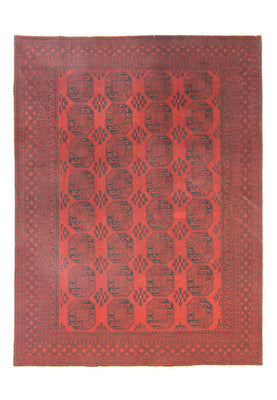 Afghan Rug - Filpa - 345 x 256 cm - dark red