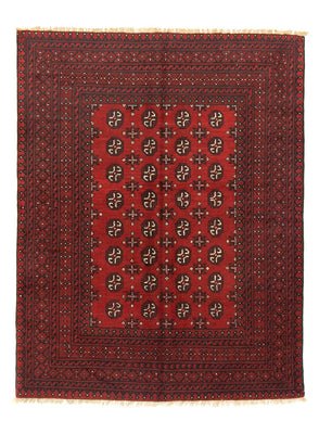 Afghan Rug - Filpa - 193 x 149 cm - red