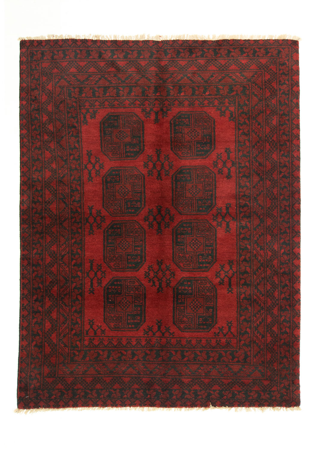 Afghan Rug - Filpa - 193 x 147 cm - red