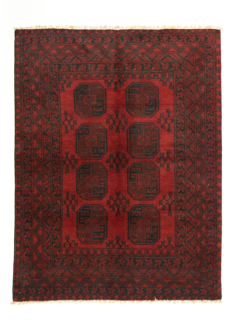 Afghan Rug - Filpa - 193 x 147 cm - red