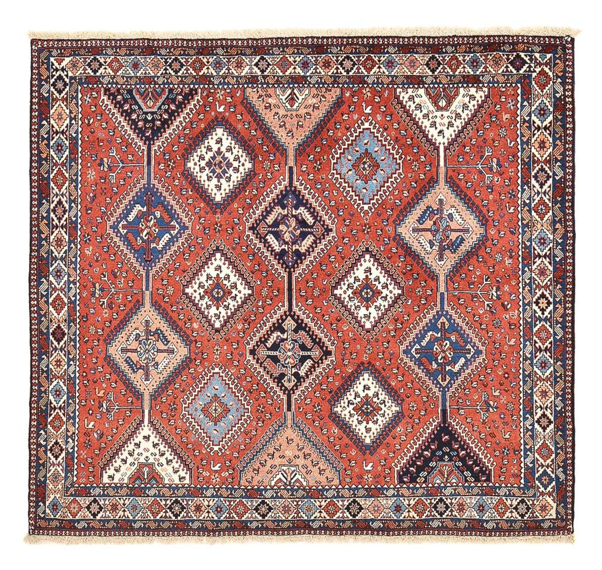 Perser Rug - Nomadic square  - 200 x 188 cm - red