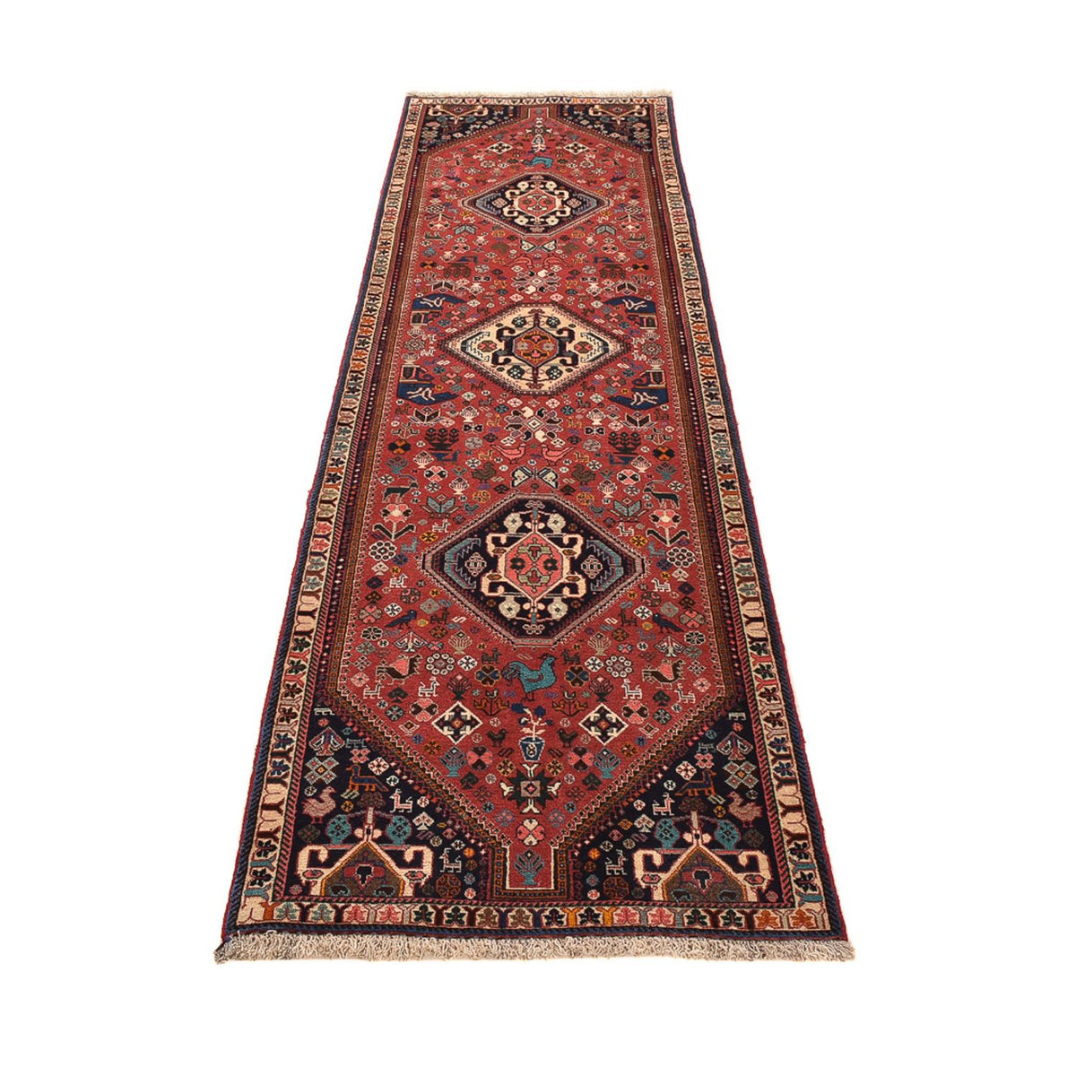 Runner Gabbeh Rug - Kashkuli Perser - 296 x 80 cm - red