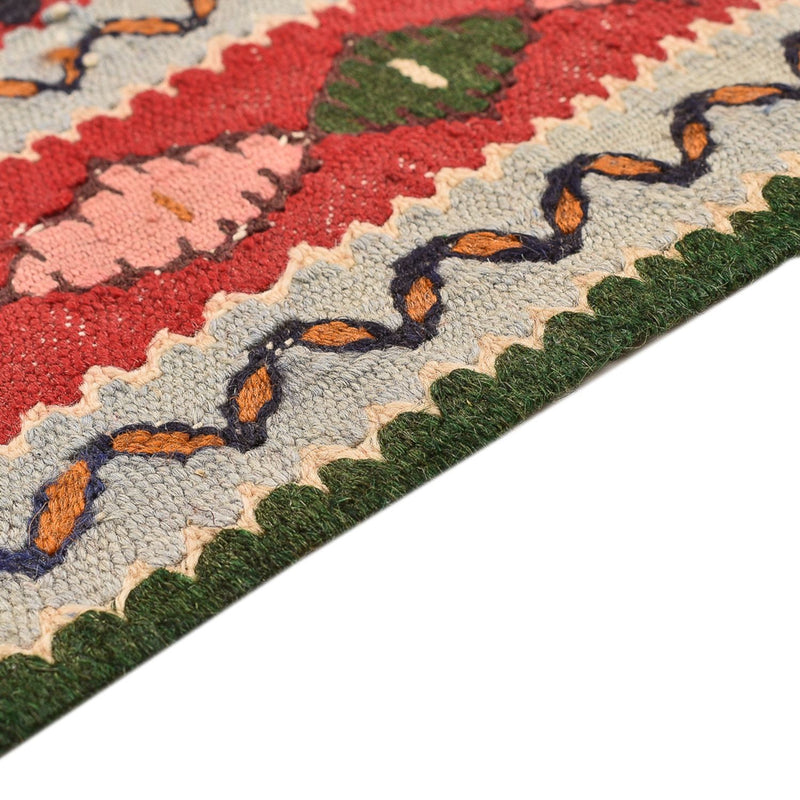 Kelim Rug - Oriental square  - 147 x 130 cm - red