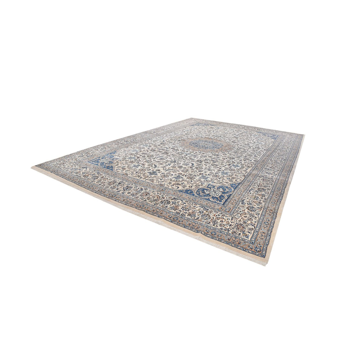 Perser Rug - Nain - Royal - 582 x 386 cm - grey