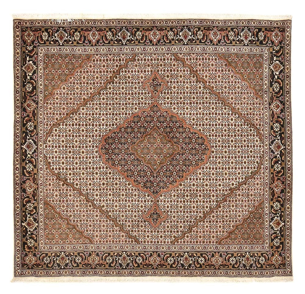 Perser Rug - Tabriz - Royal square  - 206 x 202 cm - light brown