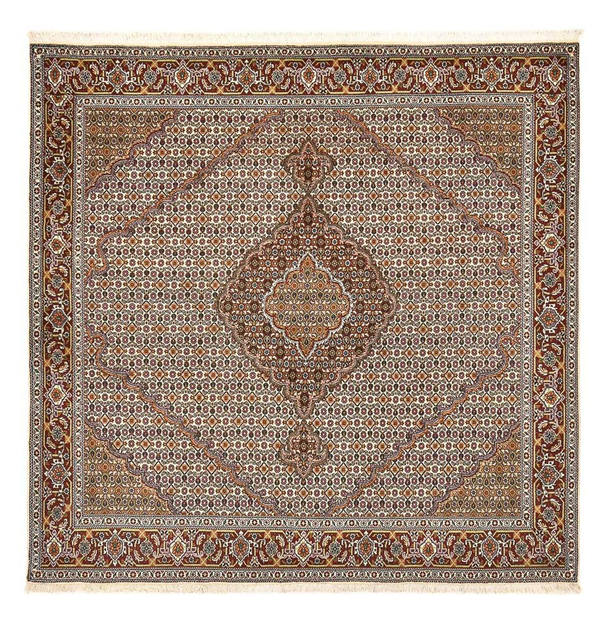 Perser Rug - Tabriz - Royal square  - 208 x 198 cm - light brown
