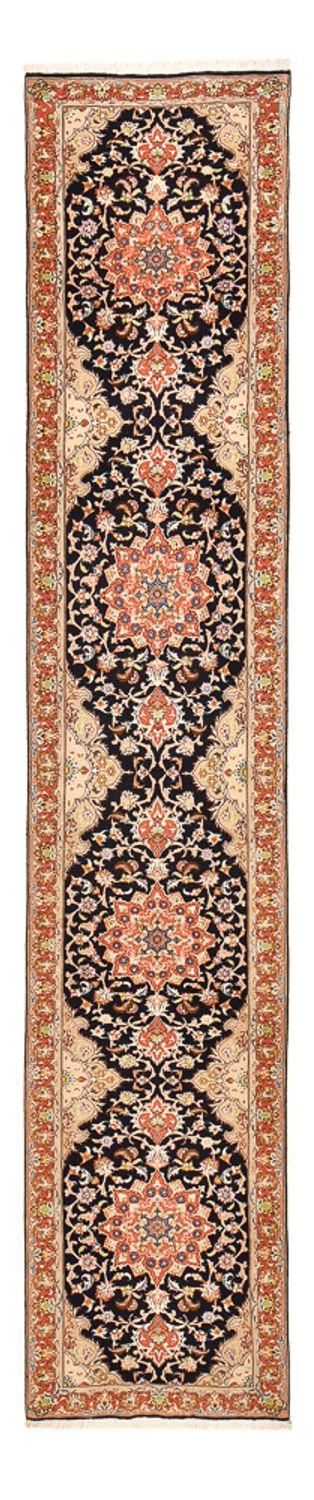 Runner Perser Rug - Tabriz - Royal - 380 x 75 cm - dark blue