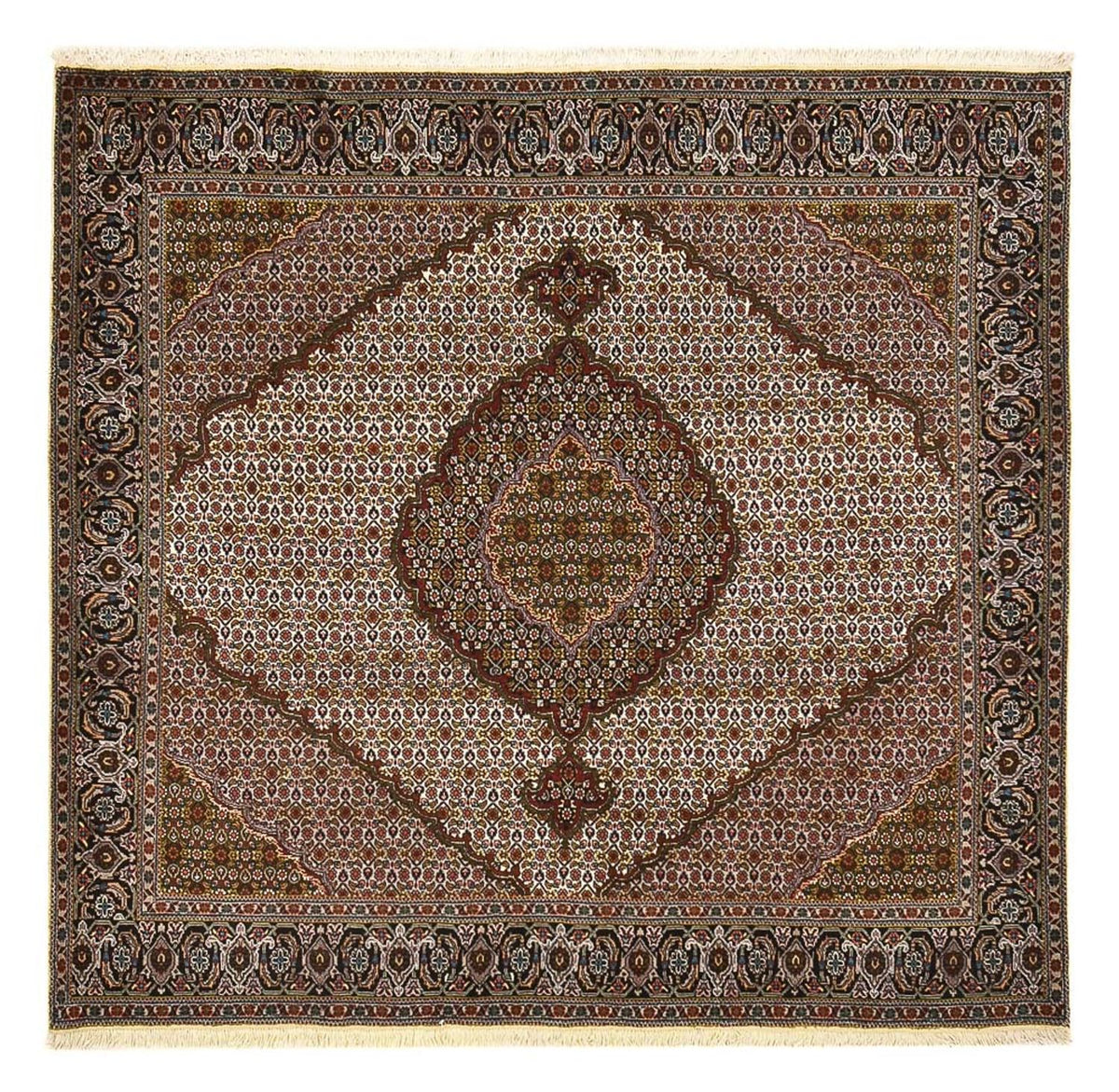 Perser Rug - Tabriz - Royal square  - 203 x 200 cm - brown