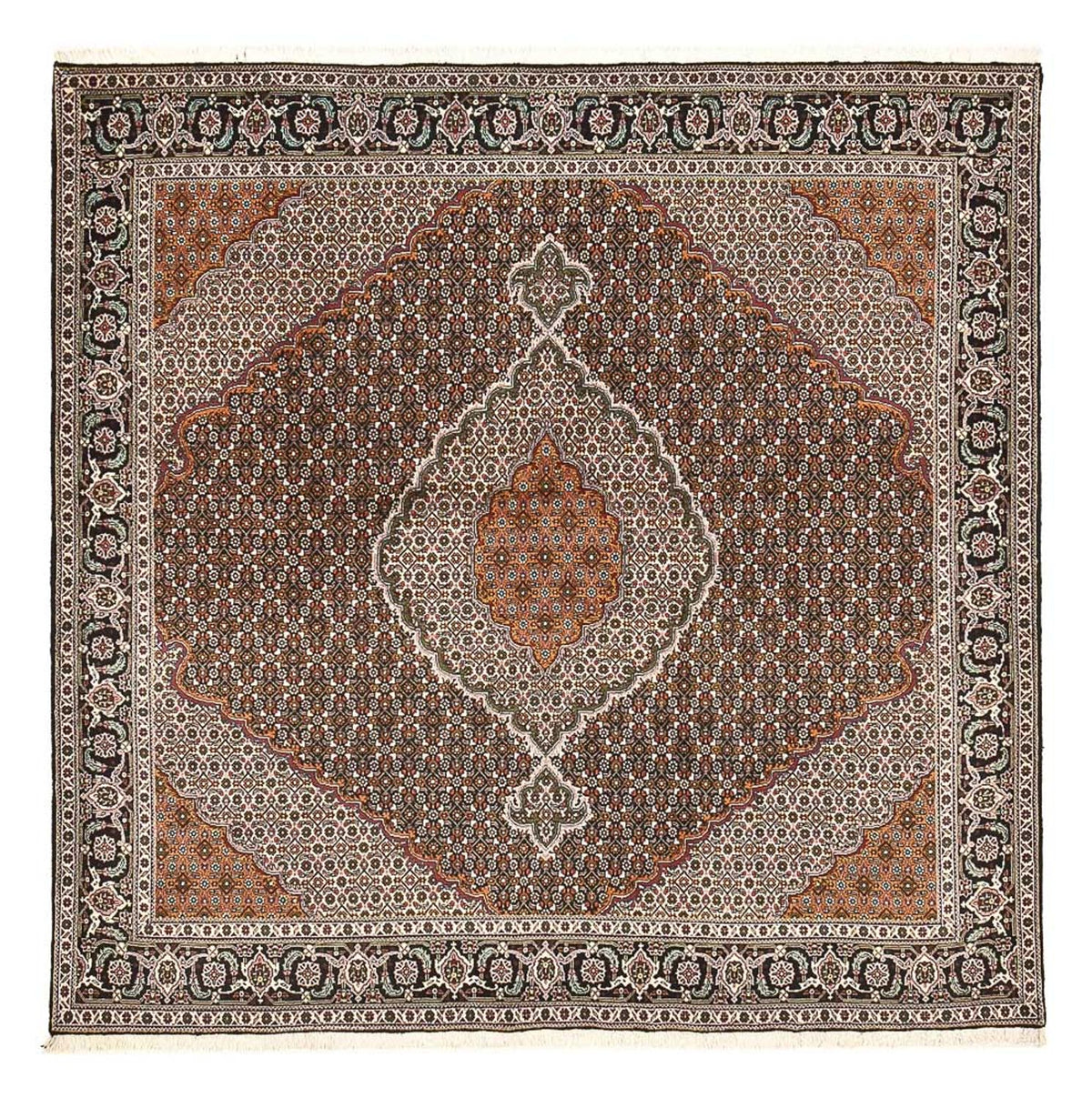 Perser Rug - Tabriz - Royal square  - 203 x 203 cm - brown