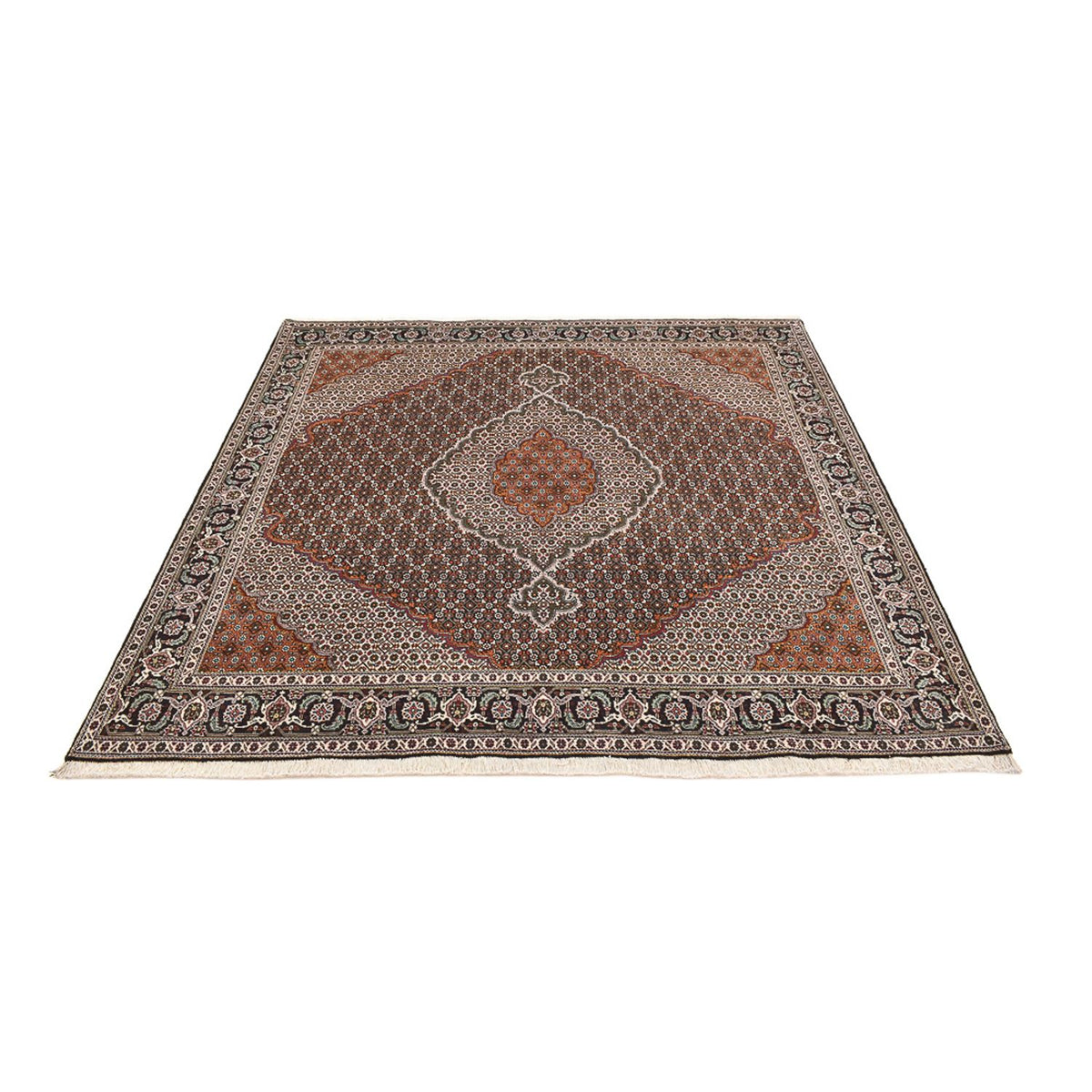 Perser Rug - Tabriz - Royal square  - 203 x 203 cm - brown