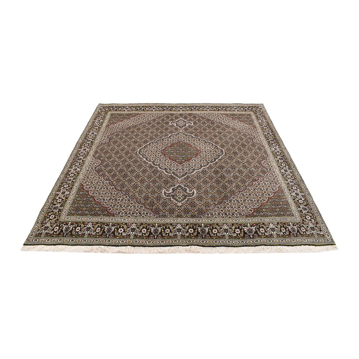 Perser Rug - Tabriz - Royal square  - 201 x 200 cm - brown
