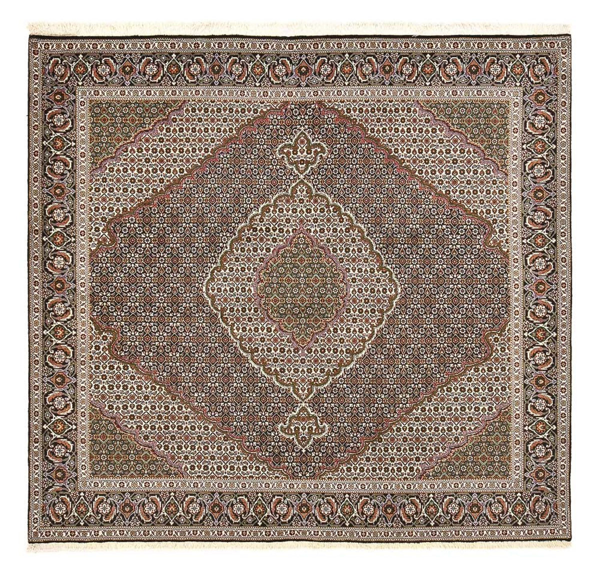 Perser Rug - Tabriz - Royal square  - 200 x 197 cm - brown