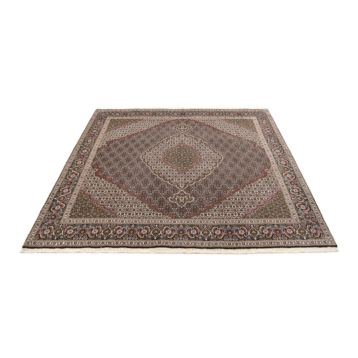 Perser Rug - Tabriz - Royal square  - 200 x 197 cm - brown