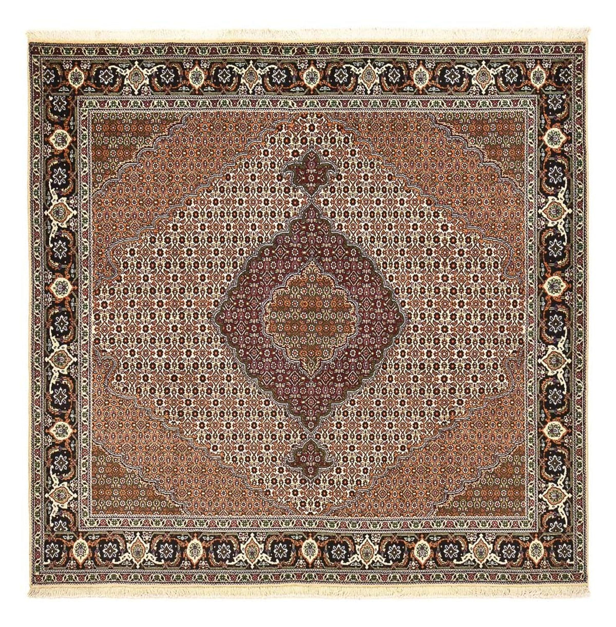 Perser Rug - Tabriz - Royal square  - 204 x 200 cm - light brown