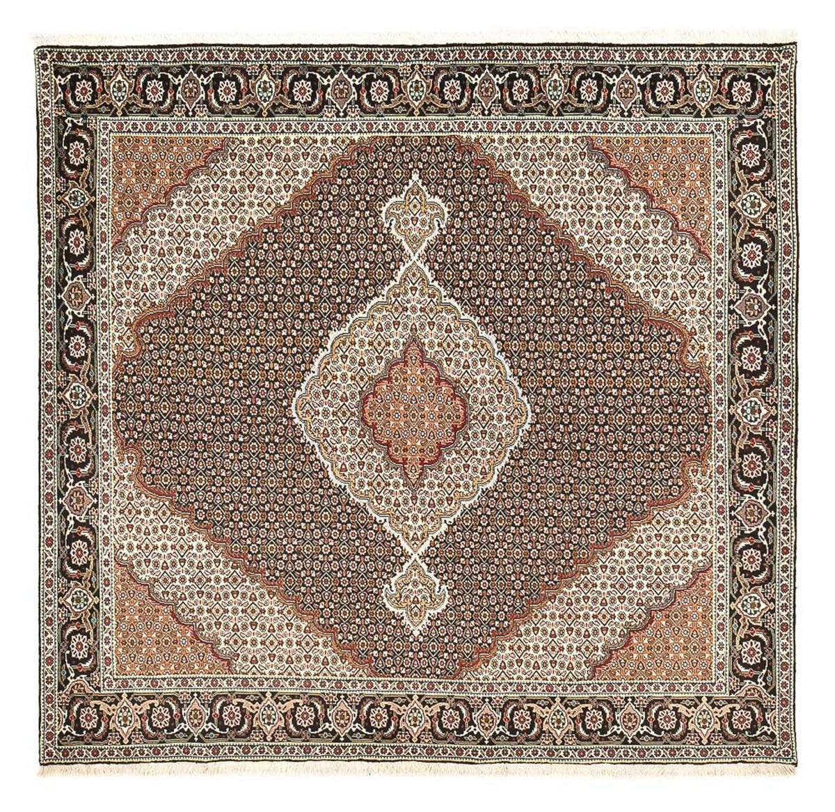 Perser Rug - Tabriz - Royal square  - 204 x 200 cm - brown