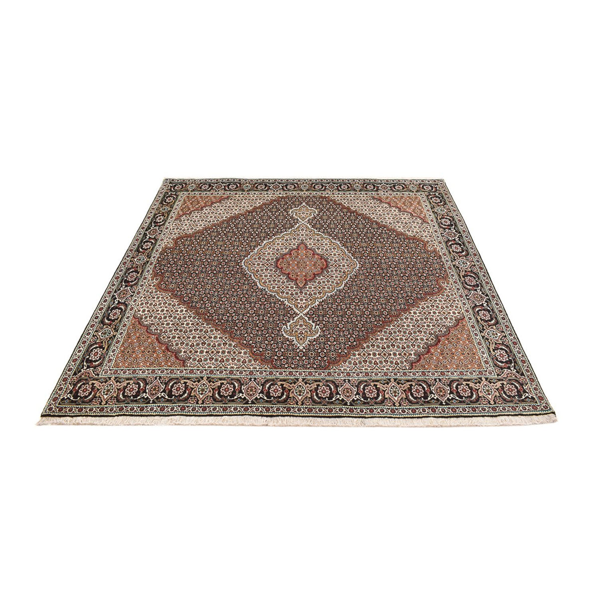 Perser Rug - Tabriz - Royal square  - 204 x 200 cm - brown