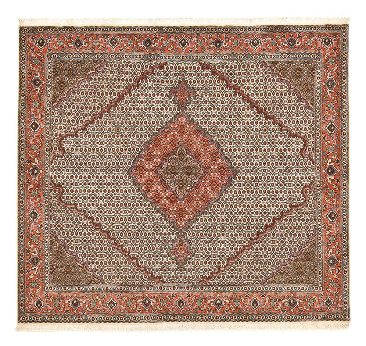 Perser Rug - Tabriz - Royal square  - 204 x 196 cm - light brown