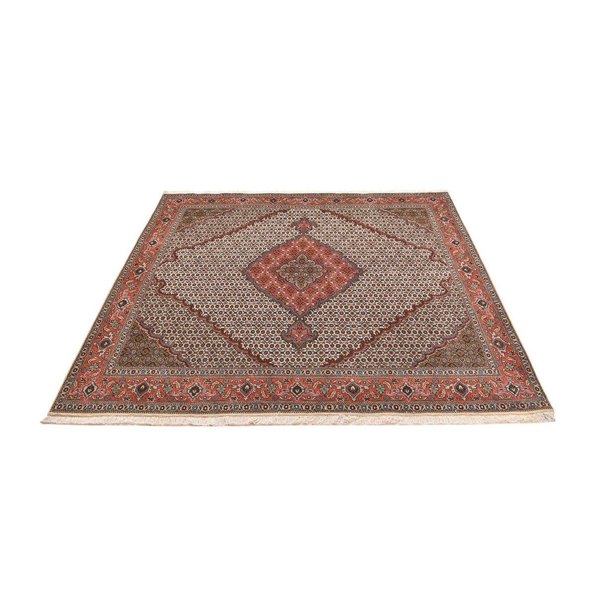 Perser Rug - Tabriz - Royal square  - 204 x 196 cm - light brown