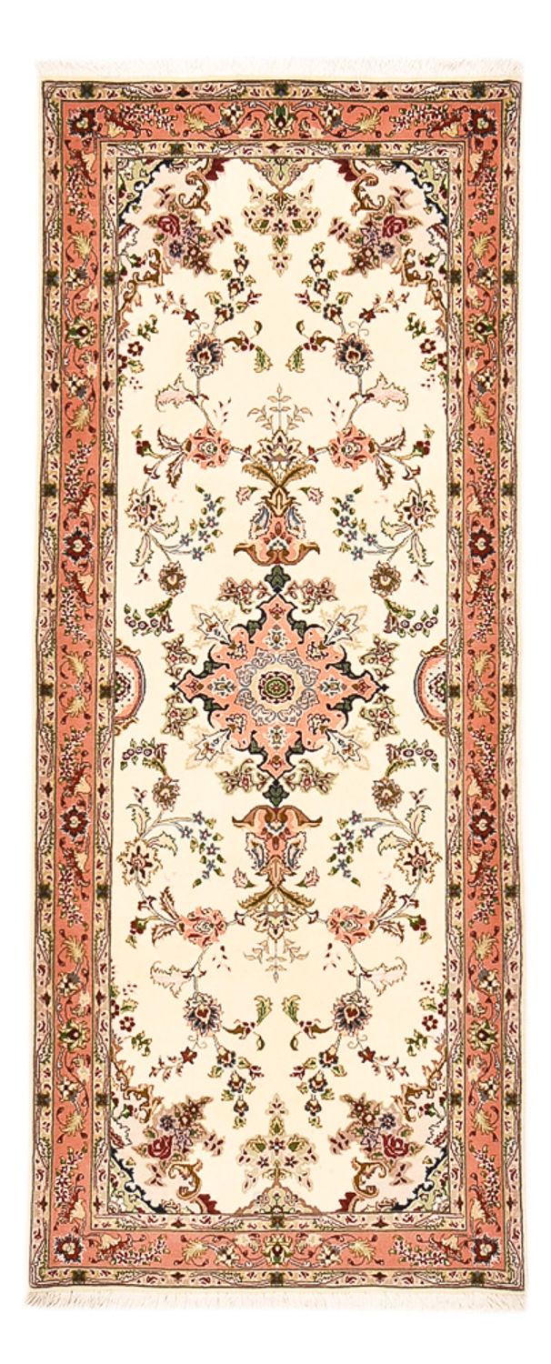 Runner Perser Rug - Tabriz - Royal - 203 x 81 cm - cream