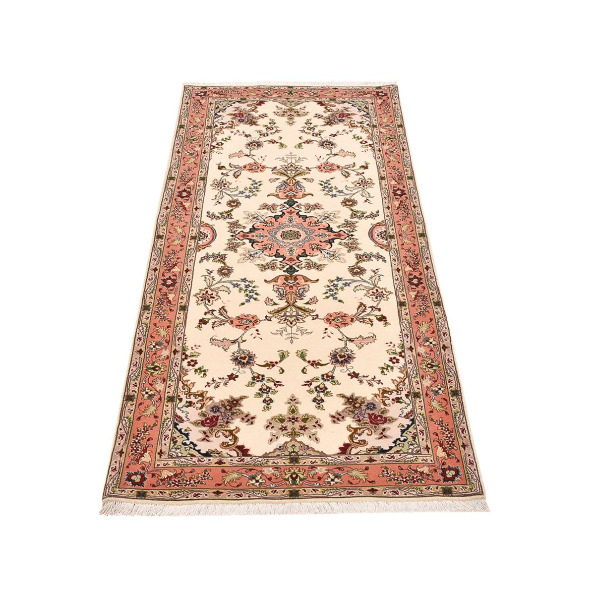 Runner Perser Rug - Tabriz - Royal - 203 x 81 cm - cream