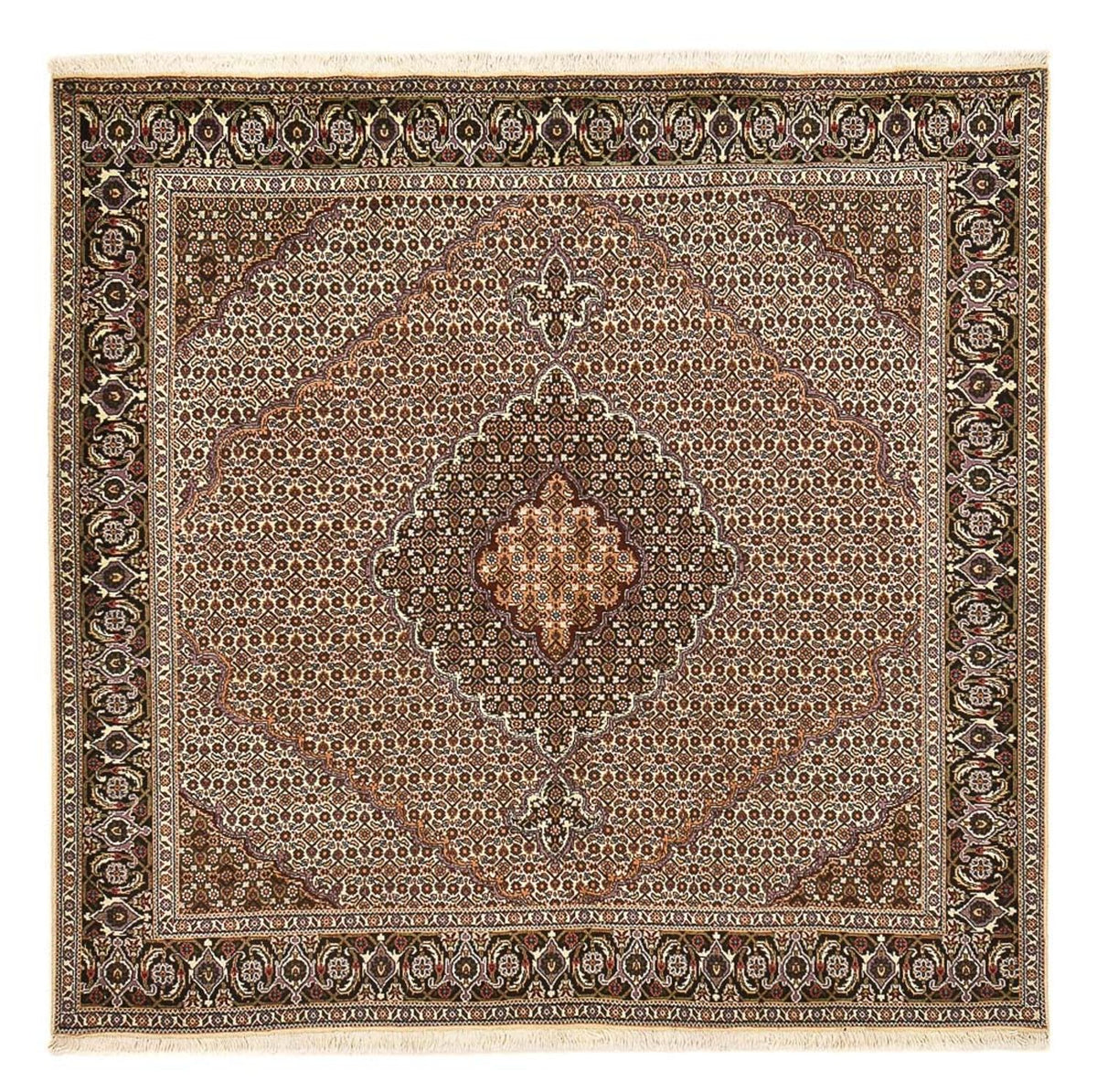 Perser Rug - Tabriz - Royal square  - 202 x 202 cm - brown