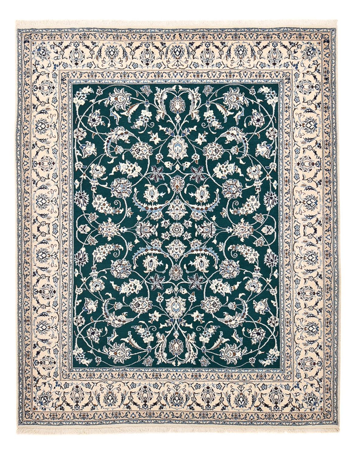 Perser Rug - Nain - Royal - 254 x 198 cm - dark green