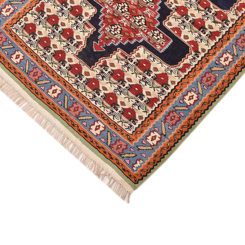 Runner Kelim Rug - Oriental - 415 x 85 cm - dark blue