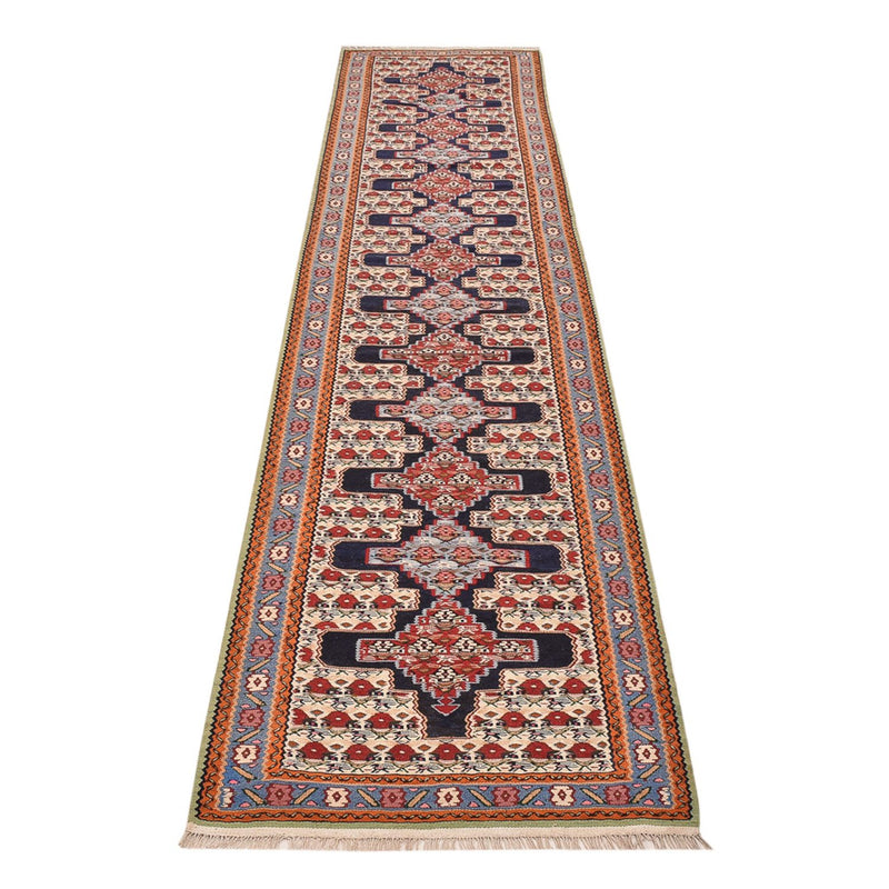 Runner Kelim Rug - Oriental - 415 x 85 cm - dark blue