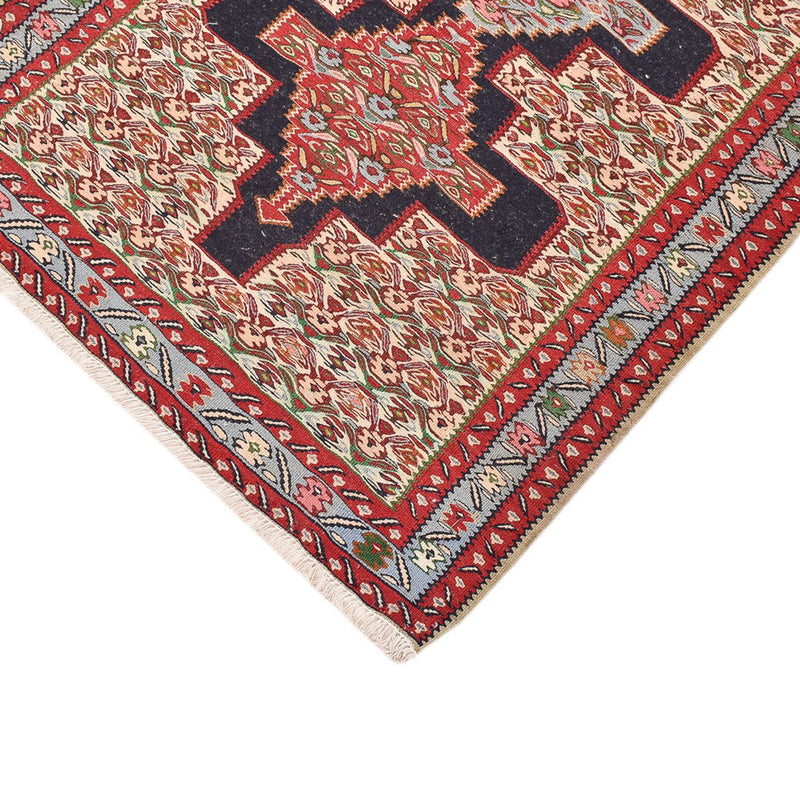 Runner Kelim Rug - Oriental - 395 x 87 cm - dark blue