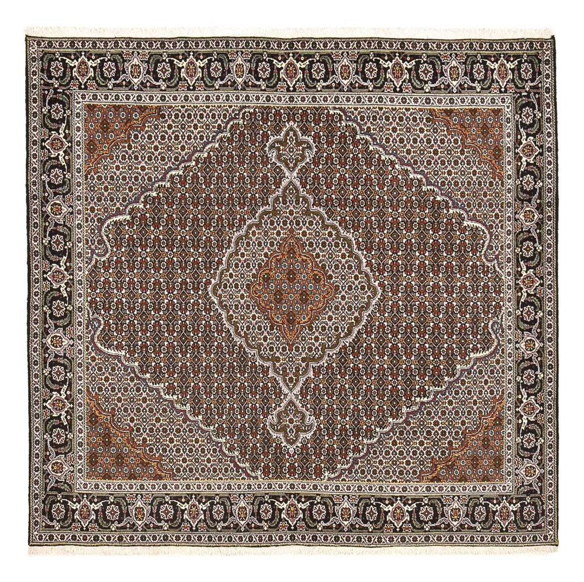 Perser Rug - Tabriz - Royal square  - 200 x 200 cm - brown