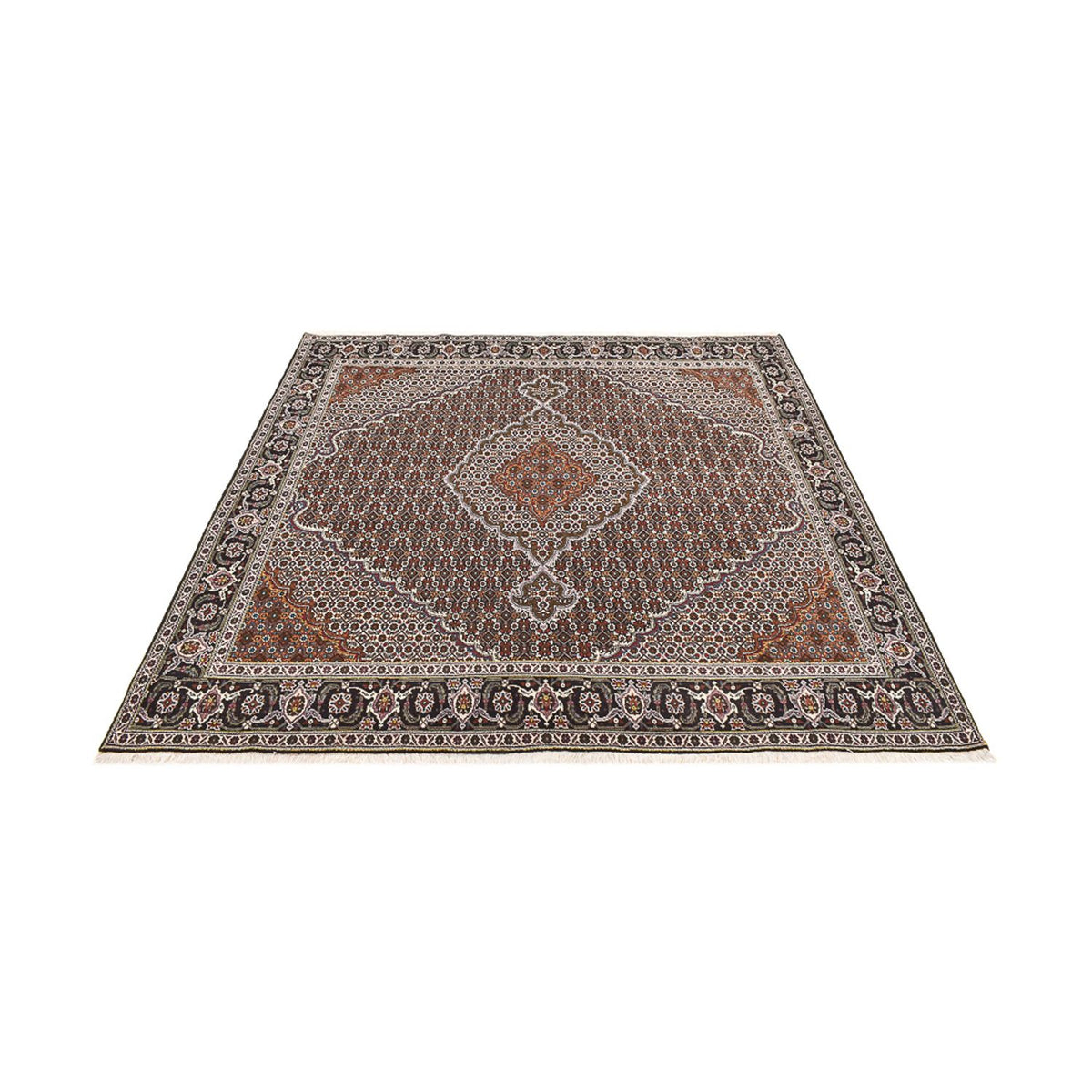 Perser Rug - Tabriz - Royal square  - 200 x 200 cm - brown