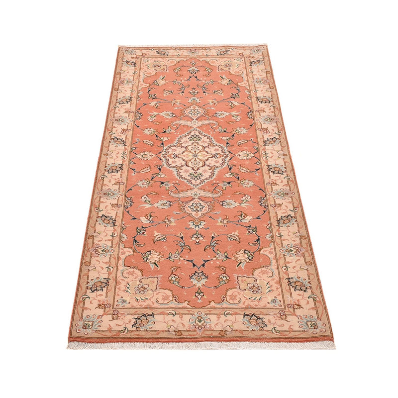 Runner Perser Rug - Tabriz - Royal - 203 x 80 cm - light red