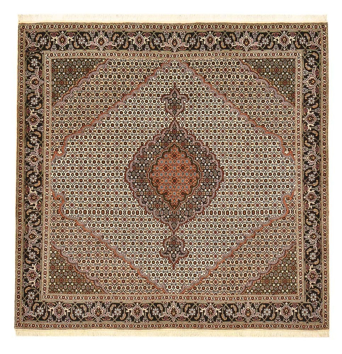 Perser Rug - Tabriz - Royal square  - 203 x 198 cm - light brown