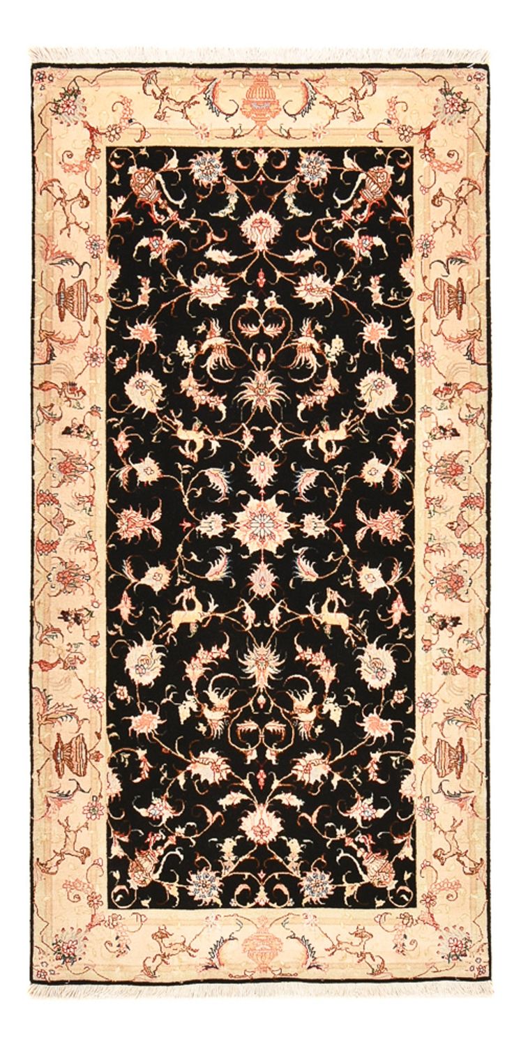 Runner Perser Rug - Tabriz - Royal - 204 x 100 cm - dark blue