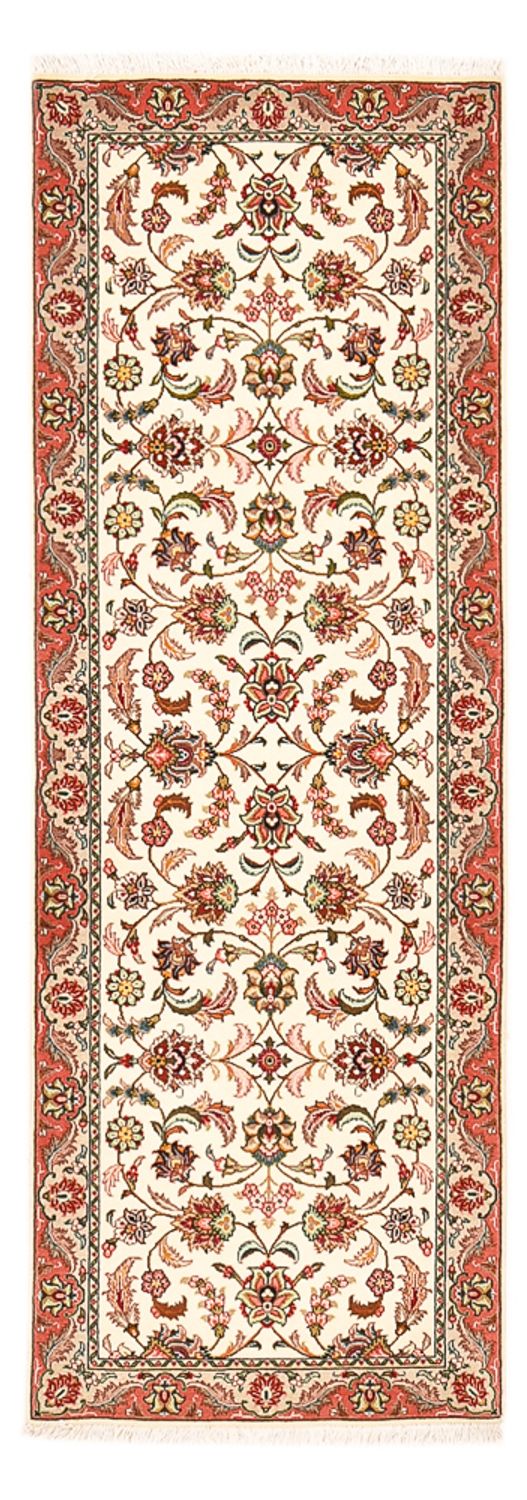 Runner Perser Rug - Tabriz - Royal - 202 x 69 cm - cream