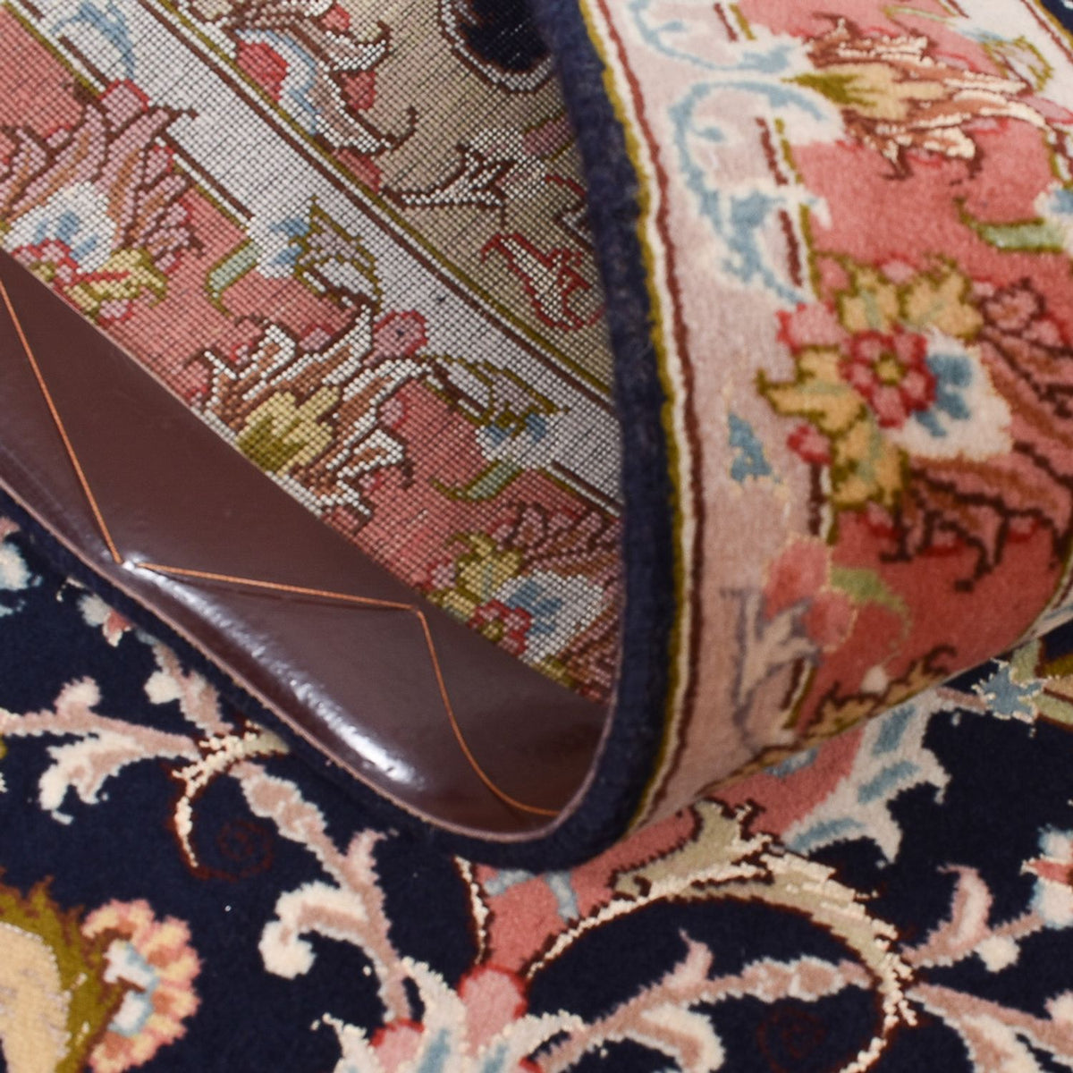 Runner Perser Rug - Tabriz - Premium - 308 x 74 cm - dark blue